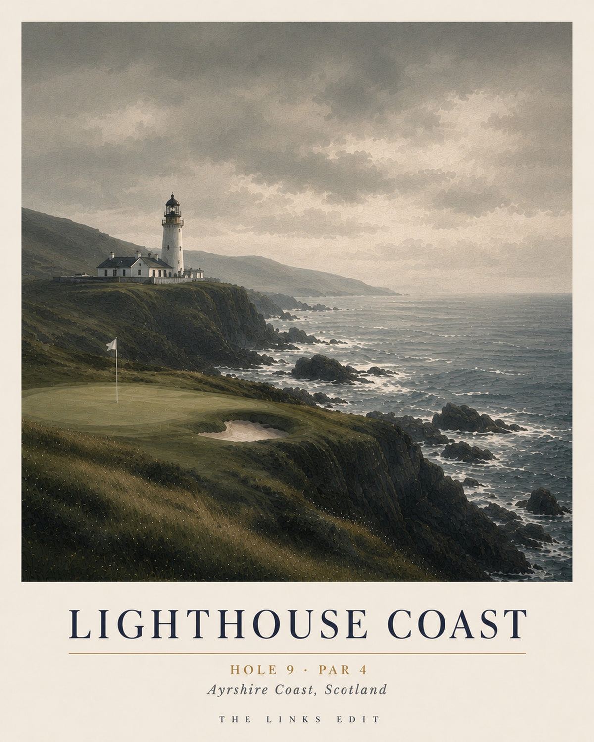 Lighthouse Coast, Hole 9, Par 4, Ayrshire Coast, Scotland